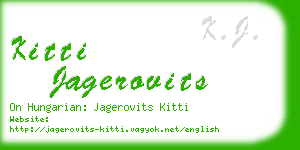 kitti jagerovits business card